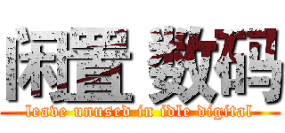 闲置 数码 (leave unused in idle digital)