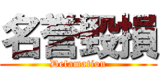 名誉毀損 (Defamation)