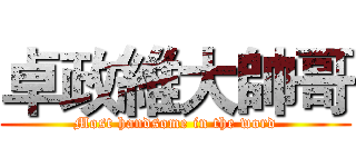 卓政維大帥哥 (Most handsome in the word)
