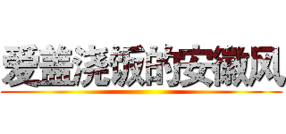 爱盖浇饭的安徽风 ()