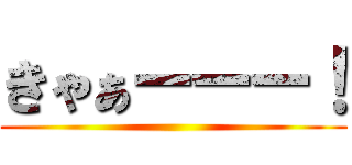 きゃぁーーー！ ()