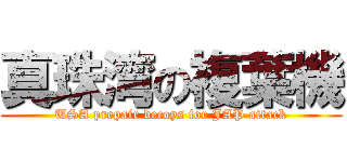 真珠湾の複葉機 (USA prepair decoys for JAP attack)