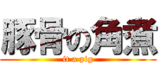 豚骨の角煮 (it a pig)