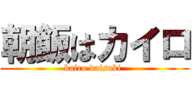 朝飯はカイロ (kairo daisuki )