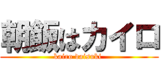 朝飯はカイロ (kairo daisuki )