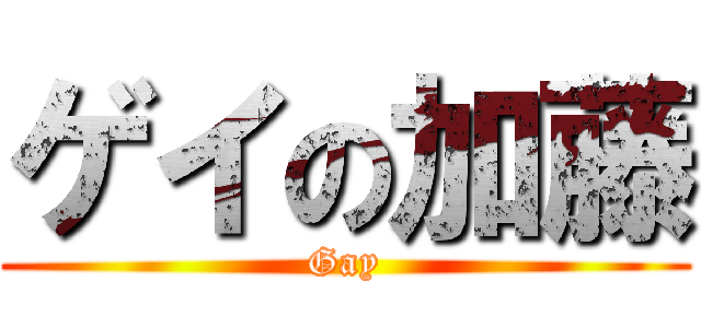 ゲイの加藤 (Gay)