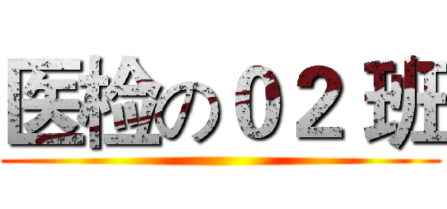 医检の０２ 班 ()