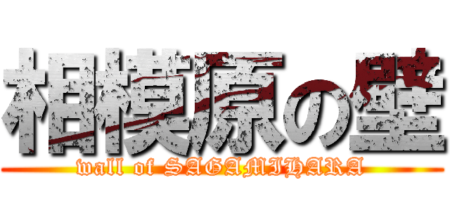 相模原の壁 (wall of SAGAMIHARA)