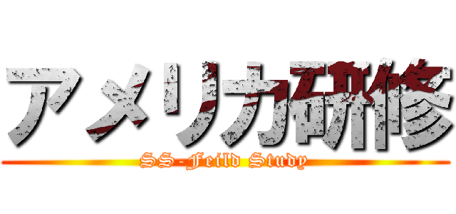 アメリカ研修 (SS-Feild Study)