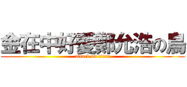 金在中好愛鄭允浩の鳥 (attack on titan)