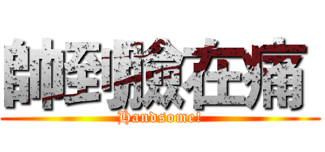 帥到臉在痛  (Handsome!)