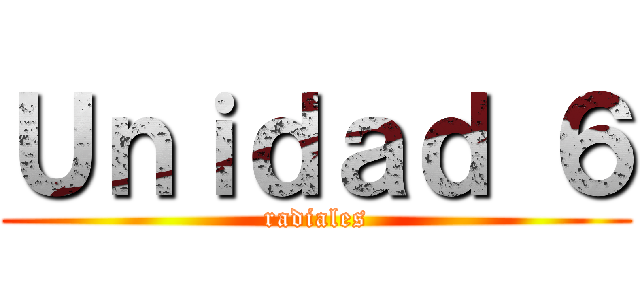 Ｕｎｉｄａｄ ６ (radiales)