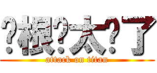 张根硕太帅了 (attack on titan)