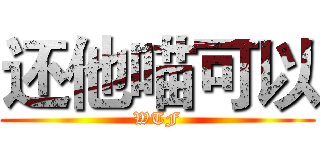 还他喵可以 (WTF)