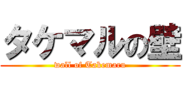 タケマルの壁 (wall of Takemaru)