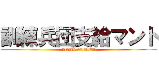 訓練兵団支給マント (attack on titan)