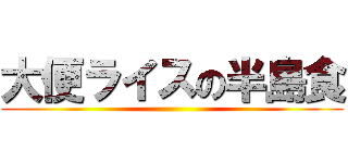 大便ライスの半島食 ()