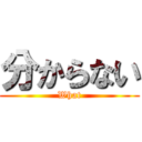 分からない (What)