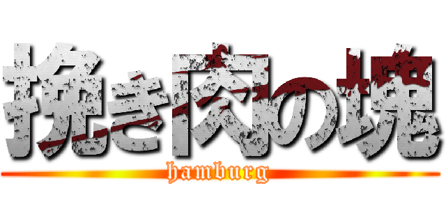 挽き肉の塊 (hamburg)