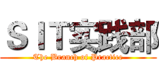 ＳＩＴ实践部 (The Branch of Practice)