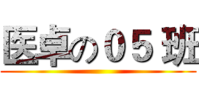 医卓の０５ 班 ()