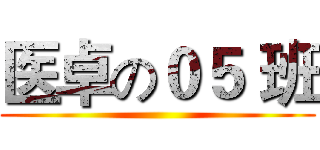 医卓の０５ 班 ()
