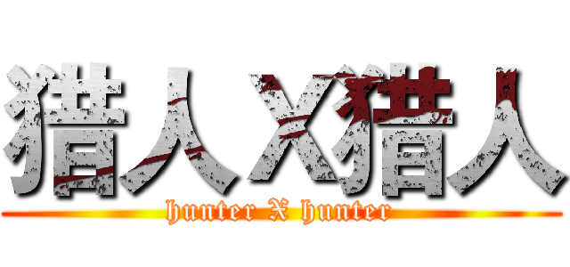 猎人Ｘ猎人 (hunter X hunter)