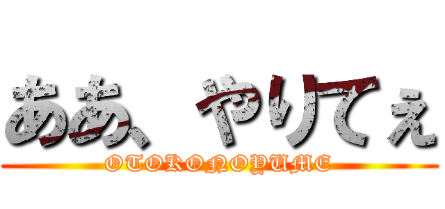 ああ、やりてぇ (OTOKONOYUME)