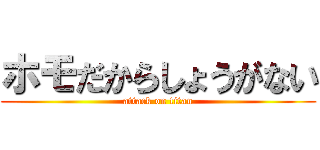 ホモだからしょうがない (attack on titan)