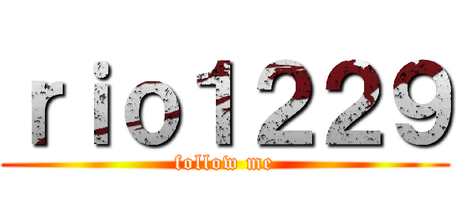 ｒｉｏ１２２９ (follow me)