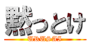 黙っとけ (URUSAI)