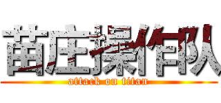 苗庄操作队 (attack on titan)