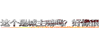 这个是城主嘛吗？好像很厉害的样子 (IS THIS THE MASTER ? IT'S SAMES VERY POWERFUL)