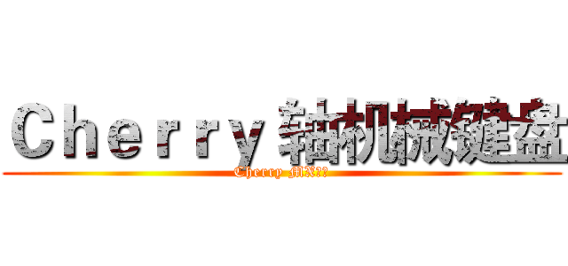 Ｃｈｅｒｒｙ 轴机械键盘 (Cherry MX黑轴)