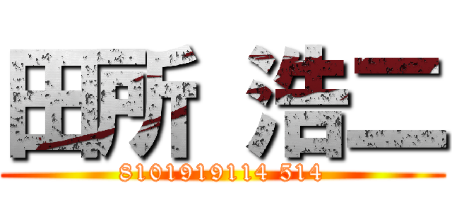 田所 浩二 (8101919114 514)