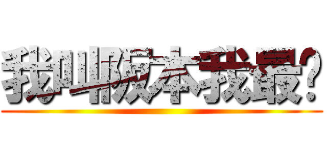 我叫阪本我最屌 ()