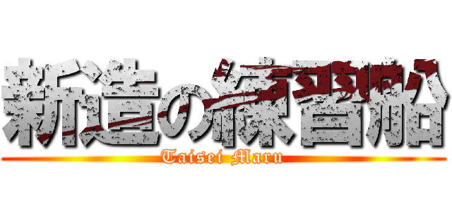 新造の練習船 (Taisei Maru)