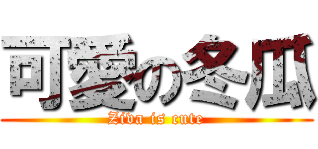 可愛の冬瓜 (Ziva is cute)