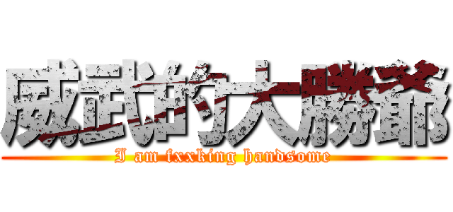 威武的大勝爺 (I am fxxking handsome)
