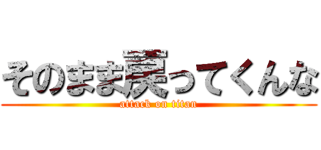 そのまま戻ってくんな (attack on titan)