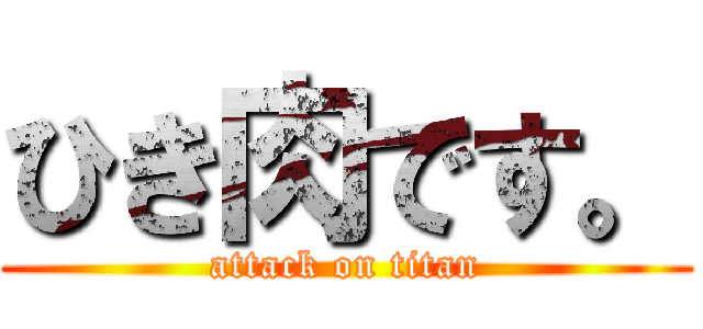 ひき肉です。 (attack on titan)