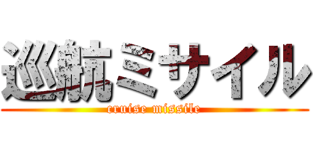巡航ミサイル (cruise missile)