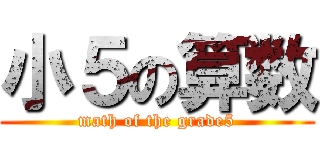 小５の算数 (math of the grade5)