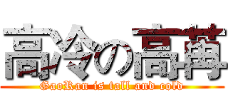 高冷の高苒 (GaoRan is tall and cold)