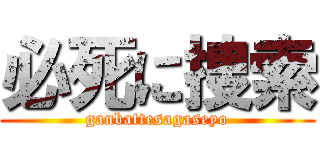 必死に捜索 (ganbattesagaseyo)