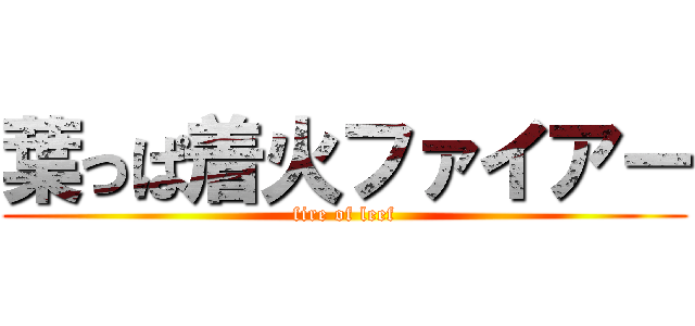 葉っぱ着火ファイアー (fire of leef)