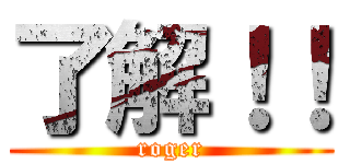 了解！！ (roger)