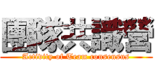 團隊共識營 (Activity of Team consensus)