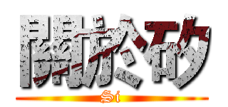 關於矽 (Si)