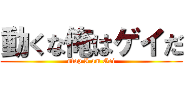 動くな俺はゲイだ (stop I am Gei)